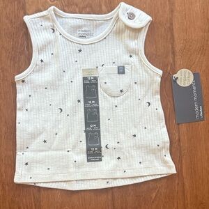 NWT Size 12 months Modern Moments Organic Cream Top with Star Pattern